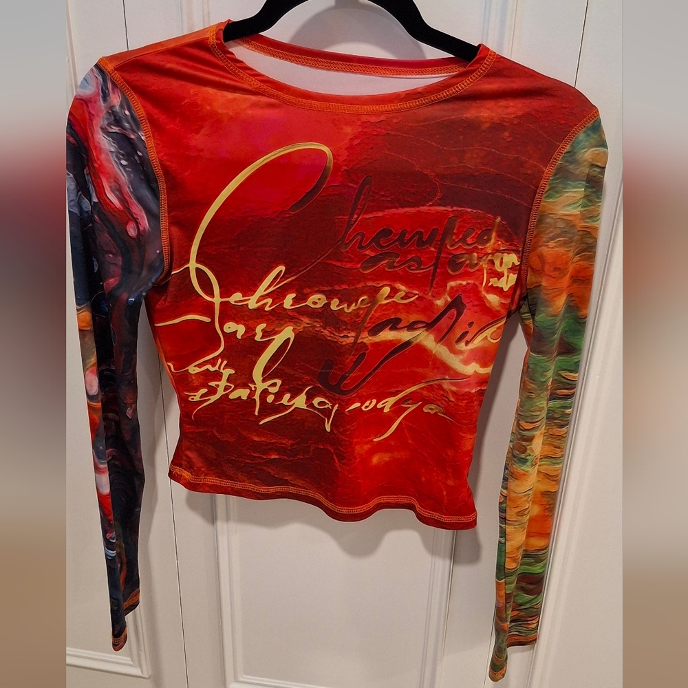 RED MULTI COLOR TEE